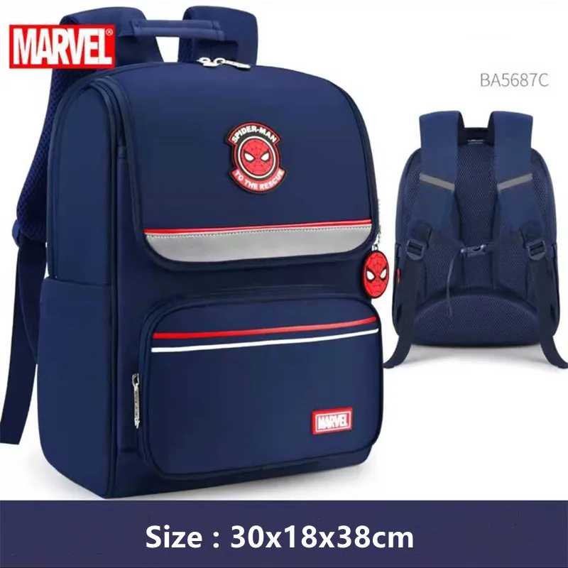 Disney New Mickey School Bags For Boys Primary Student Shoulder Orthopedic Backpack Spider Iron Man Captain America Mochilas