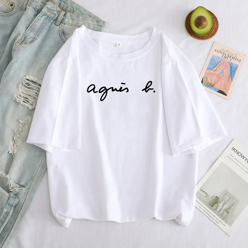 

Women Loose Student Clothes Women's Tops T-Shirts Early Spring Ins Ladies Summer Korean New Short-Sleeved T-Shirt