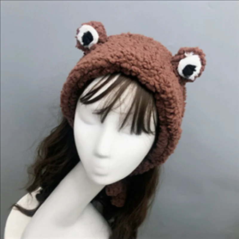Новинка 2019 года модная плюшевая повязка для волос милая с большими глазами