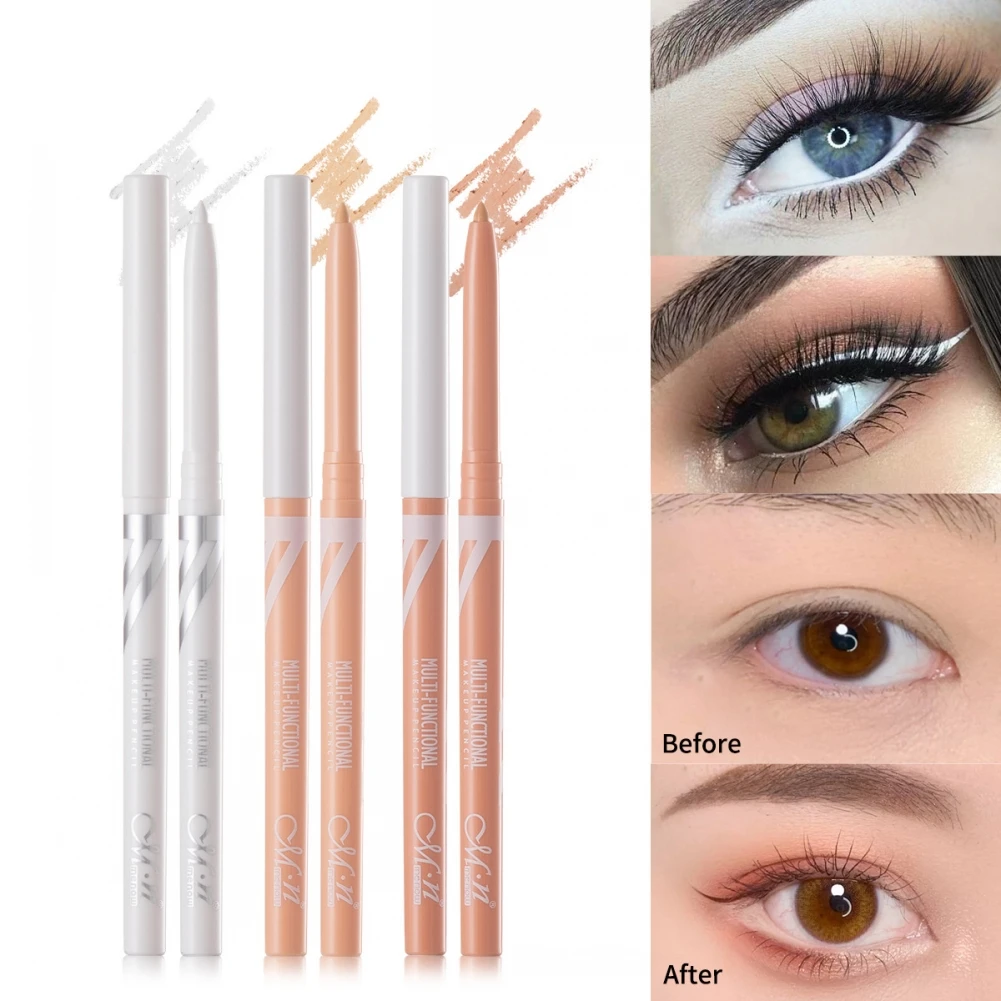 

Multi-purpose makeup pen White eyeliner to cover the lower eyelid pen can rotate and automatically eject the core