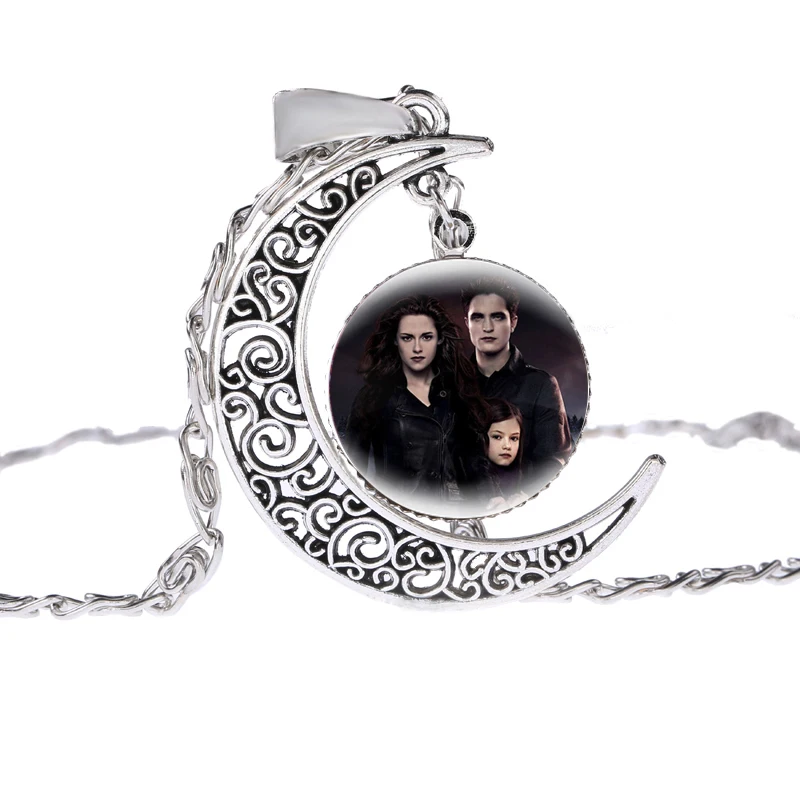 Twilight Movie Bella Edward Jacob Renesmee Character Necklace for Women Men Moon Crescent Pendant Jewelry Wholesale | Украшения и