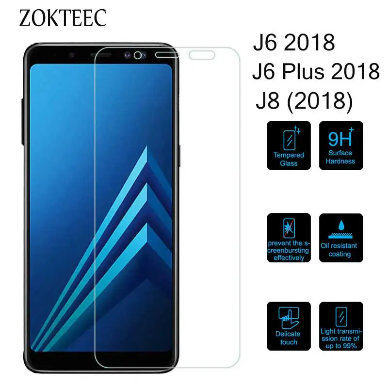 ZOKTEEC 3 шт Для Samsung Galaxy J6 2018 Закаленное стекло Защитная пленка для экрана Защитное