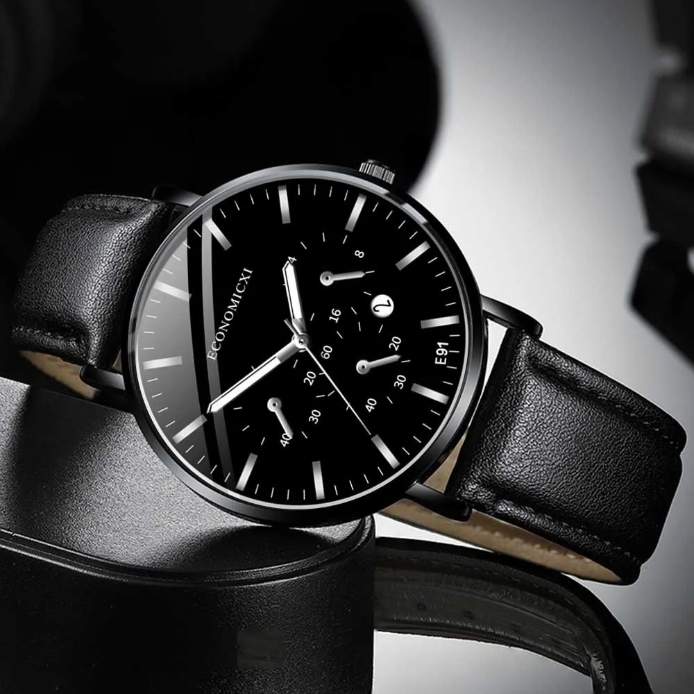 

Casual Personality Luminous Men's Watch Men Busine Luxury Sports Watch Analog Sport Leather Quartz Mens Watches Dropshipping