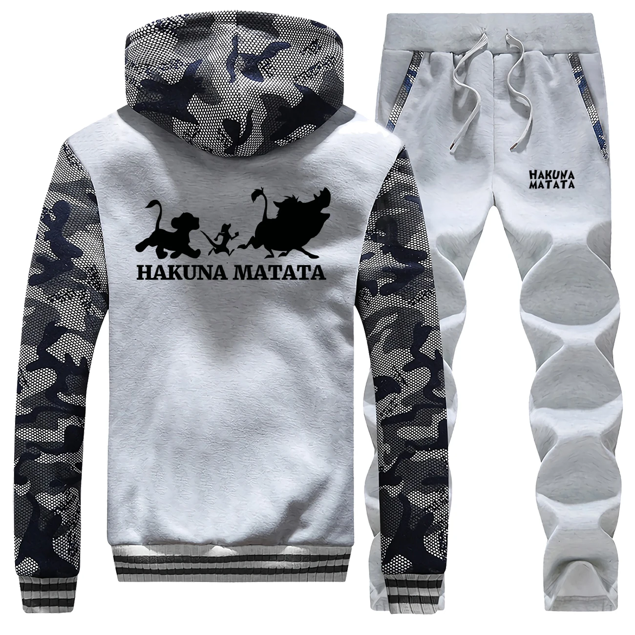 Комплект из толстовки с капюшоном и штанов Король Лев мужской спортивный костюм