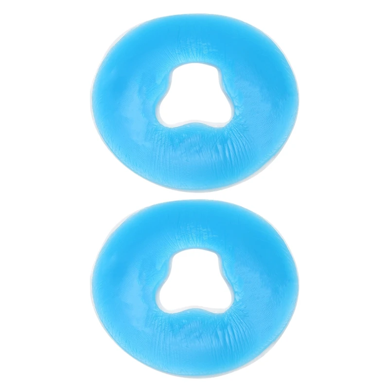 

2X Soft Salon SPA Massage Silicone Face Relax Cradle Cushion Bolsters Beauty Care - Blue, M