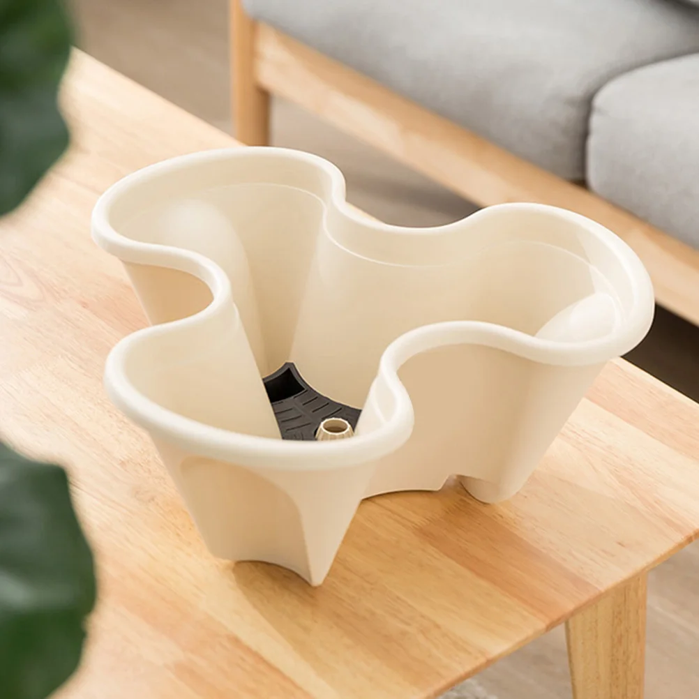 

6Pcs Three-Dimensional Multi-Layer Combination Flower Pot Strawberry Planting Pot Four Petal Flower Pot Gardening Supplies