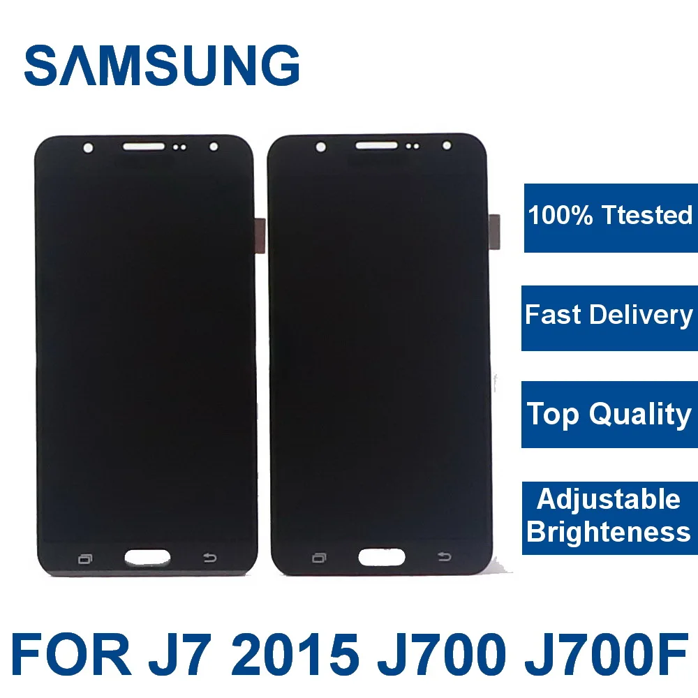 ЖК дисплей для Samsung Galaxy J7 2015 J700 J700F J700M J700H сенсорный экран с дигитайзером в сборе