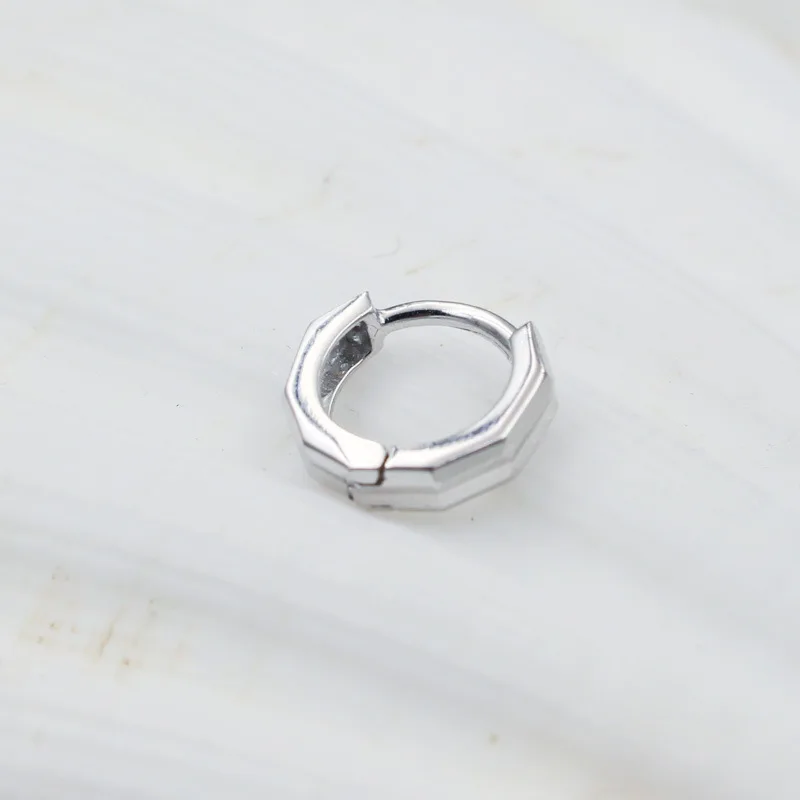 Серьги-кольца из стерлингового серебра 925 пробы серьги в виде кольца Huggie панк-рок