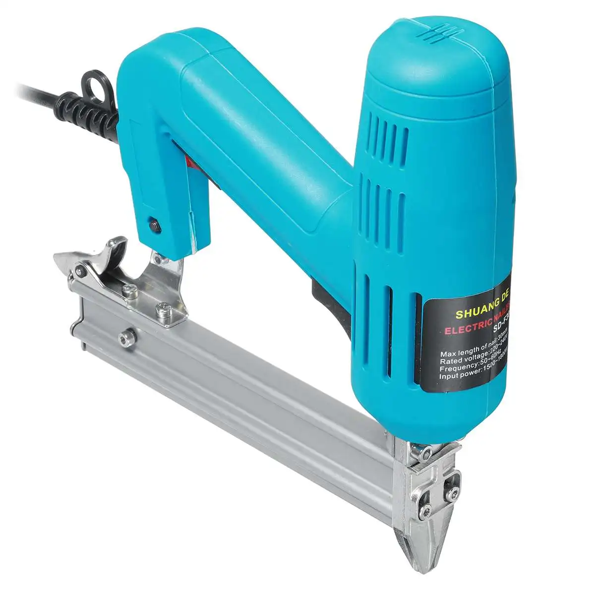 

2000W Electric Nailer and Stapler Furniture Staple Gun for Frame with Staples & Nails Carpentry Woodworking Tools 220V Blue