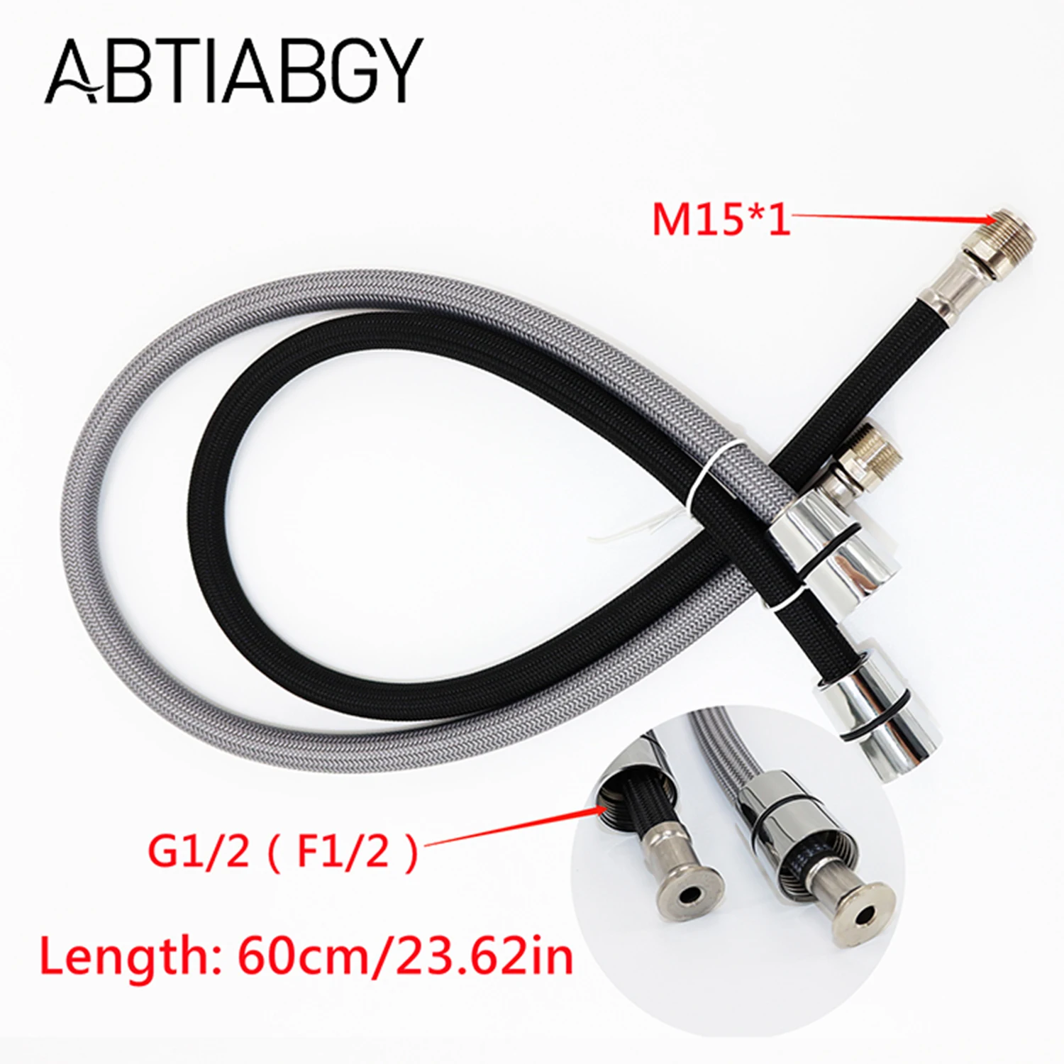 60 см F1/2 M15 * 1 выдвижной шланг для смесителя гибкий водяной с нейлоновой оплеткой