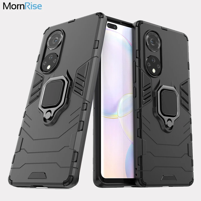 

For Honor 50 Pro Case Hybrid Rugged Armor Kickstand With Metal Finger Ring Shock Proof Cover For Honor 50 Mobile Phone Cases
