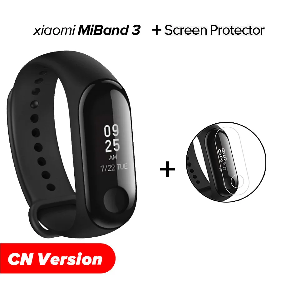 Xiao mi Band 3 mi band 3 фитнес-трекер пульсометр 0,78 ''OLED дисплей Bluetooth 4,2 для Android IOS - Цвет: CN N Film