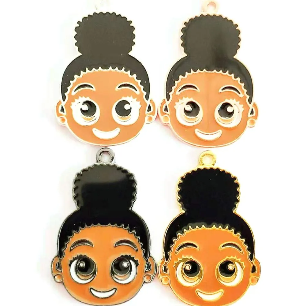 

10pcs Girl Face charms Set 0009