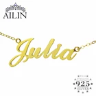 AILIN именная табличка на заказ, ожерелье в стиле Юлии, золотого цвета, серебро 925, с именем ожерелье, персонализированные украшения, женские подарки с коробкой