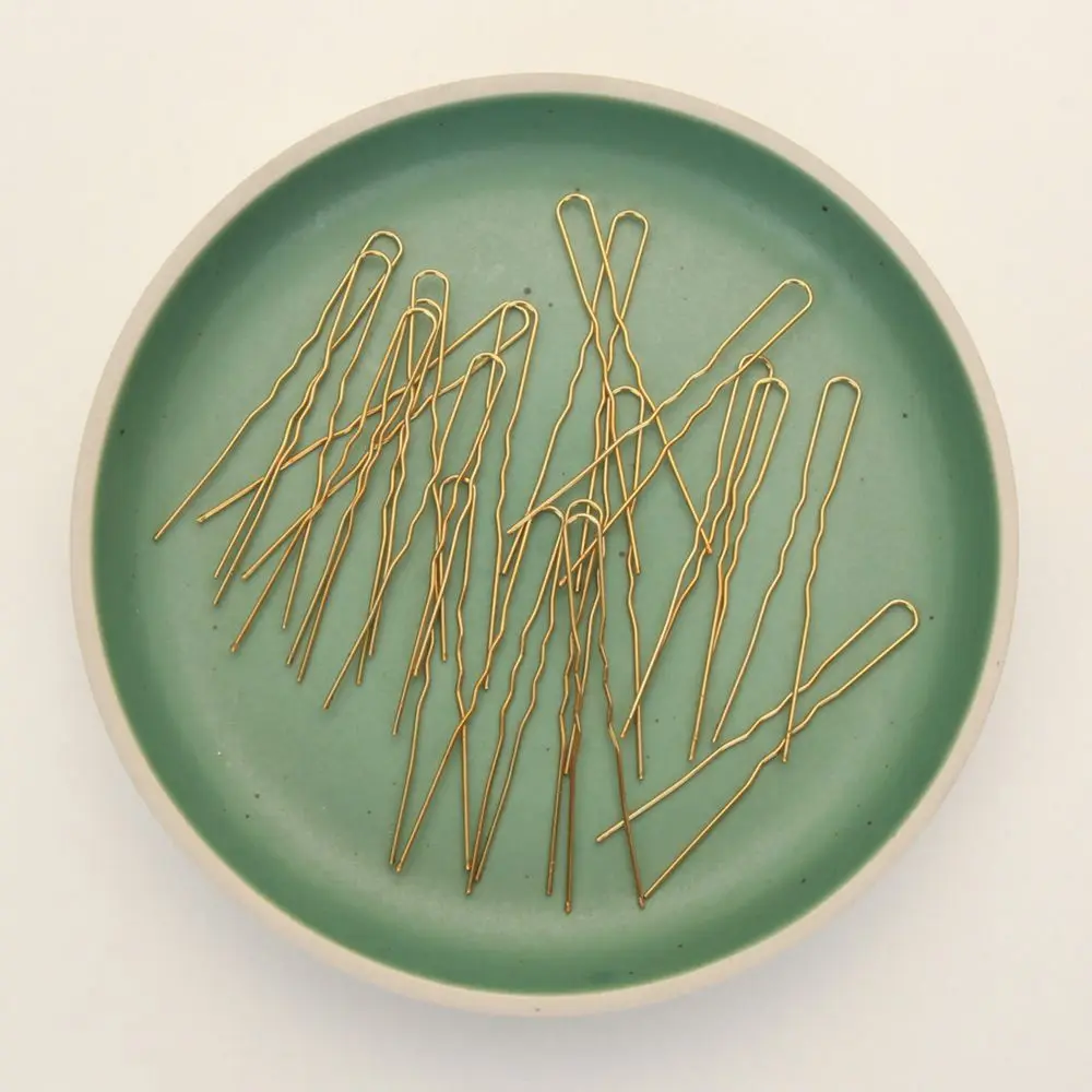 

20PCS Hot 5/7cm U-shaped Waved Hair Pins Gold Barrette Trinket Alloy Hairclips Bridal Hairstyle Tool Headwear Accessories