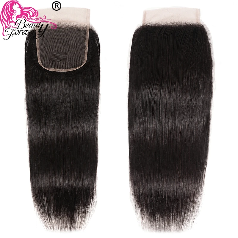 Красивые навсегда бразильские прямые волосы 5X5 HD с кружевной застежкой Remy 4*4