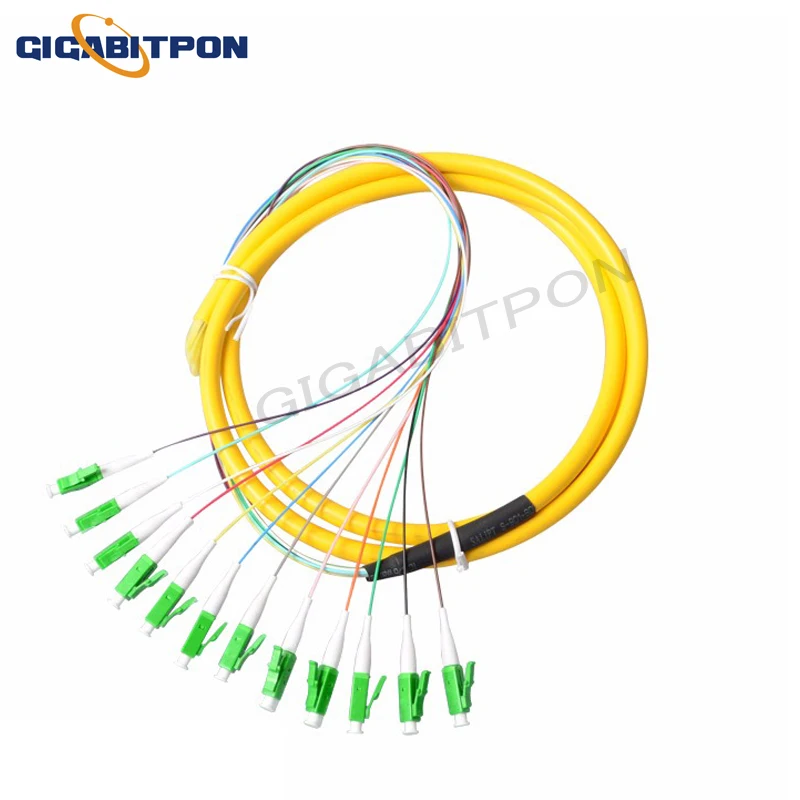 Fiber pigtail 12 core LC/UPC or LC/APC SM 1m fiber pigtail 12 core 12 fiber simplex single mode