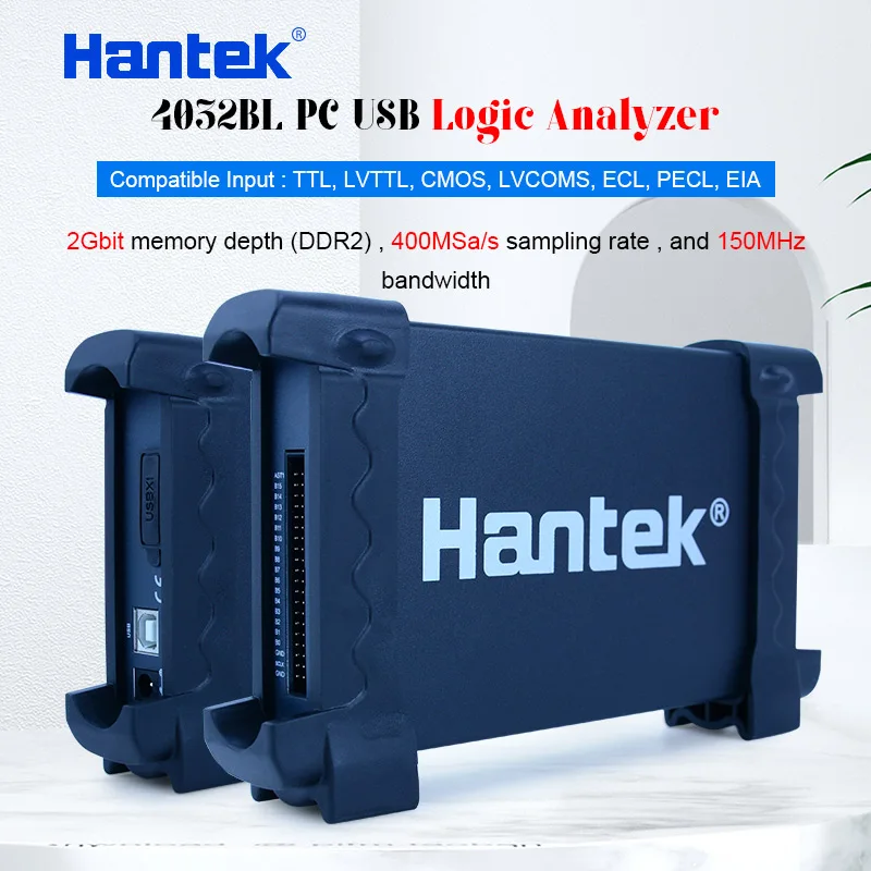 

Hantek 4032L PC USB Logic Analyzer 2Gbit Memory Depth 150MHz Bandwidth 32Channels Oscilloscope US/EU Plug