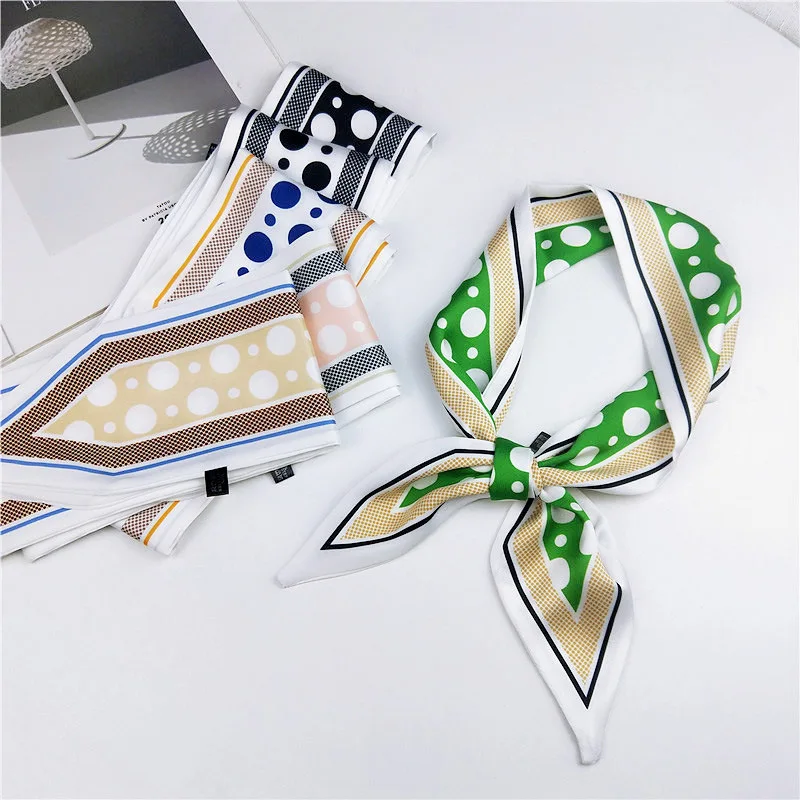 2021 новые дизайнерские маленькая в горошек с принтом виде шеи галстук шарф Для