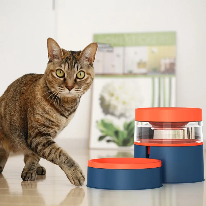 

Pet Cat Bowl Non Slip Cat Automatic Food Drinking Water Feeder Tilt Neck Dish Pet Bowl