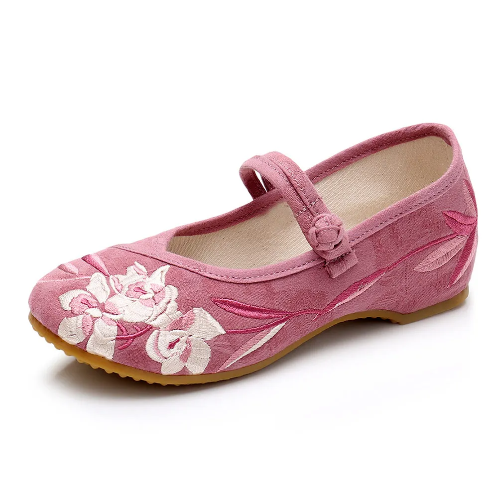 Veowalk жаккардовая хлопковая вышитая Женская удобная обувь на плоской подошве