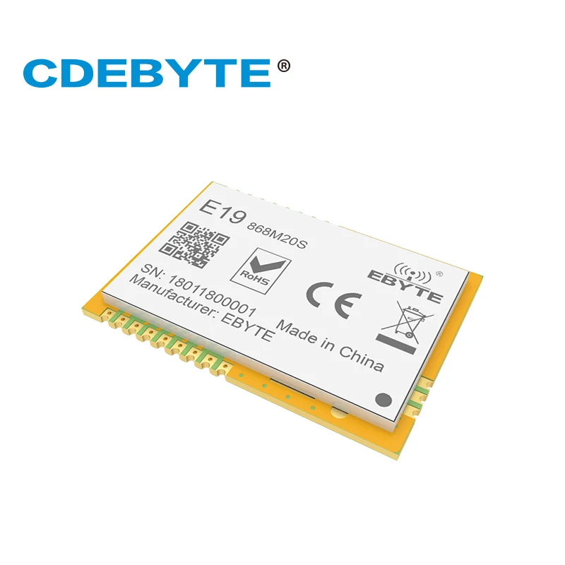 Ebyte E19-868M20S SX1276 LoRa 868MHz IoT Module SMD 100mW SPI Long Range Stamp Hole Wireless Transceiver | Мобильные телефоны и