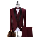 Auriverus flaviceps Формальные Свадебные костюмы для мужчин смокинги 4 цвета костюм для шафера изготовленный на заказ мужской костюм куртка + брюки + жилет