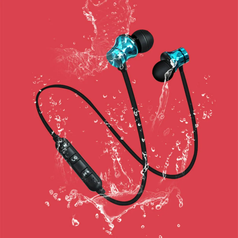 Новинка 2020 магнитная Беспроводная bluetooth гарнитура с микрофоном спортивная