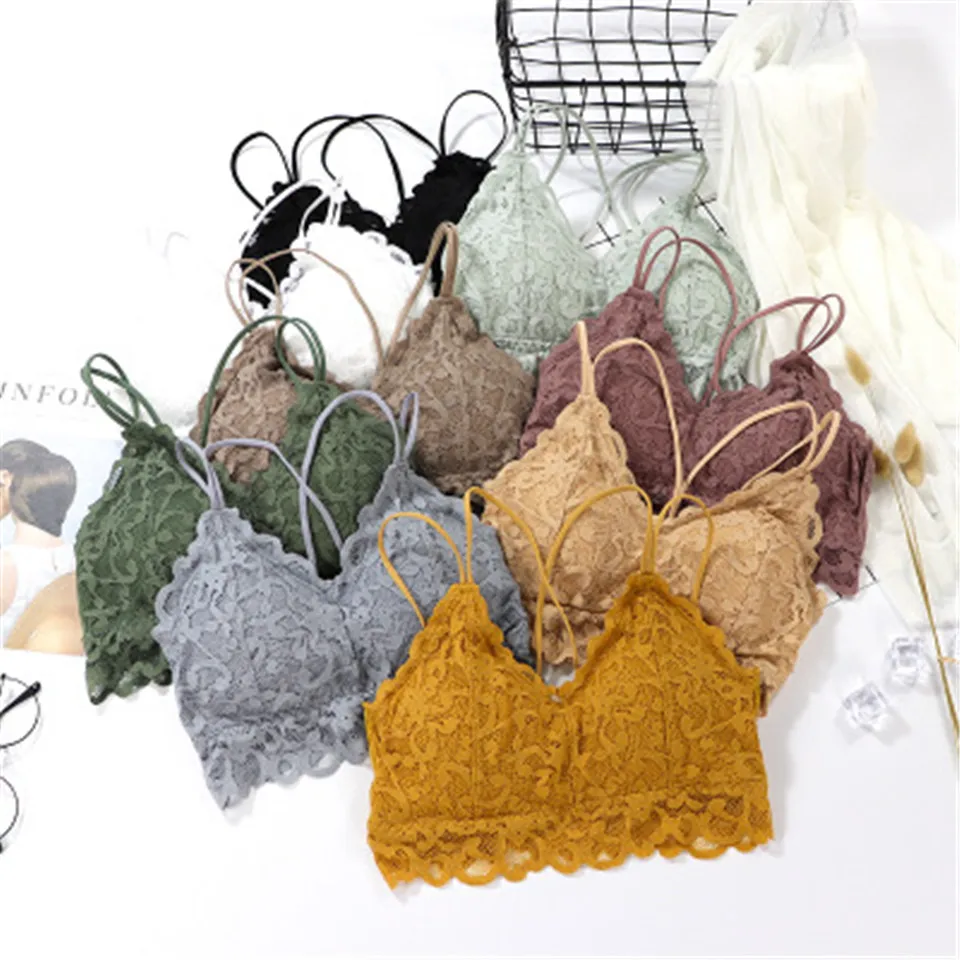 

Кружевной бюстгальтер, сексуальное женское нижнее белье, мягкое нижнее белье без бретелек, без косточек, дышащее женское модное нижнее бель...