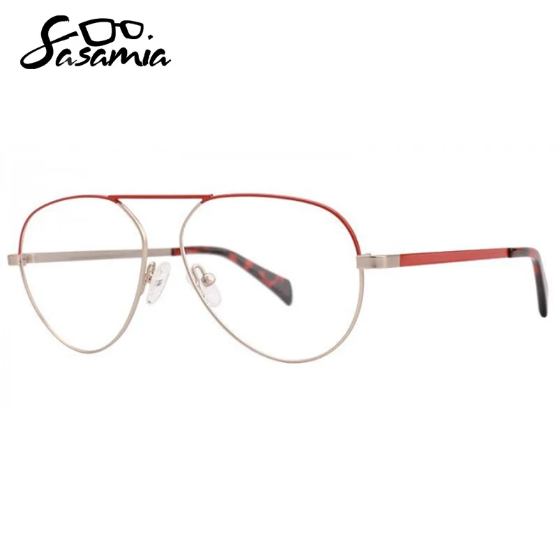

SASAMIA Unisex Glasses Frame Pilot Woman Glasses Optical Myopia Metal Female Glasses Computer Eyeglasses Anti blue Ray MW20008