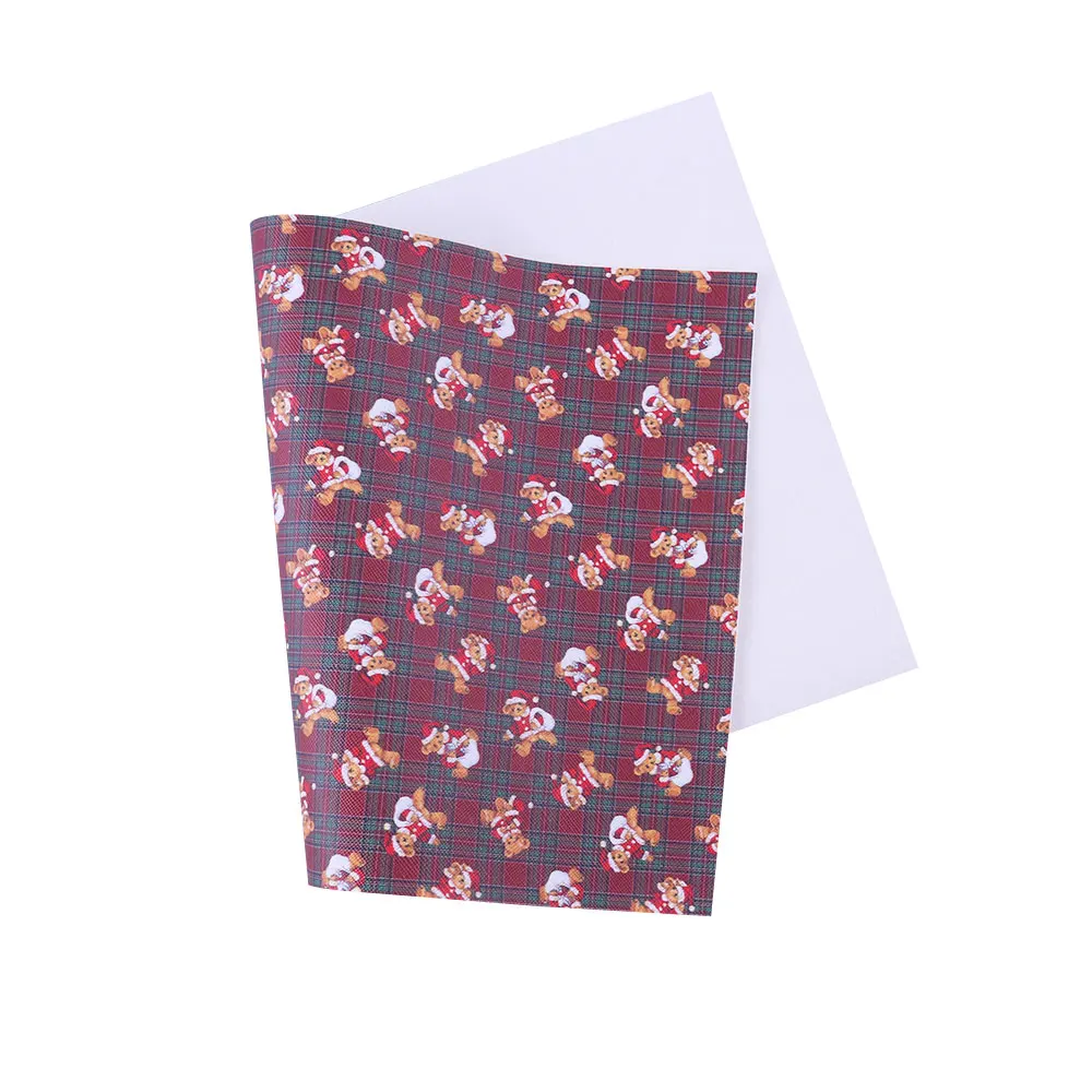 

20*34cm Christmas pattern faux leather sheets faux leather chunky designer fabric character faux leather sheets hair bow fabric