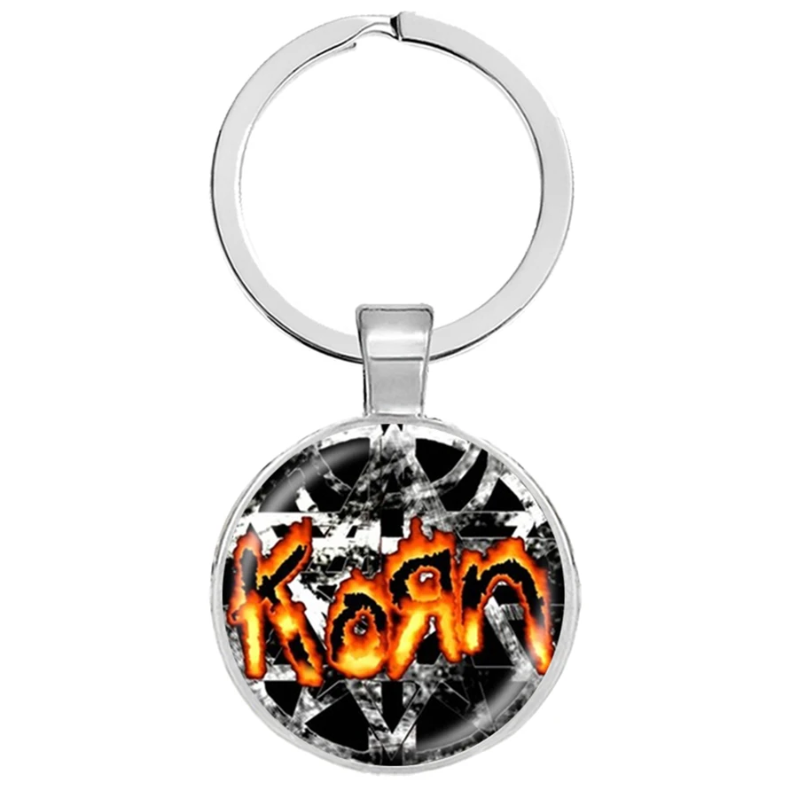 Новые Korn брелки ручной работы круглые тяжелые металлические рок группы для