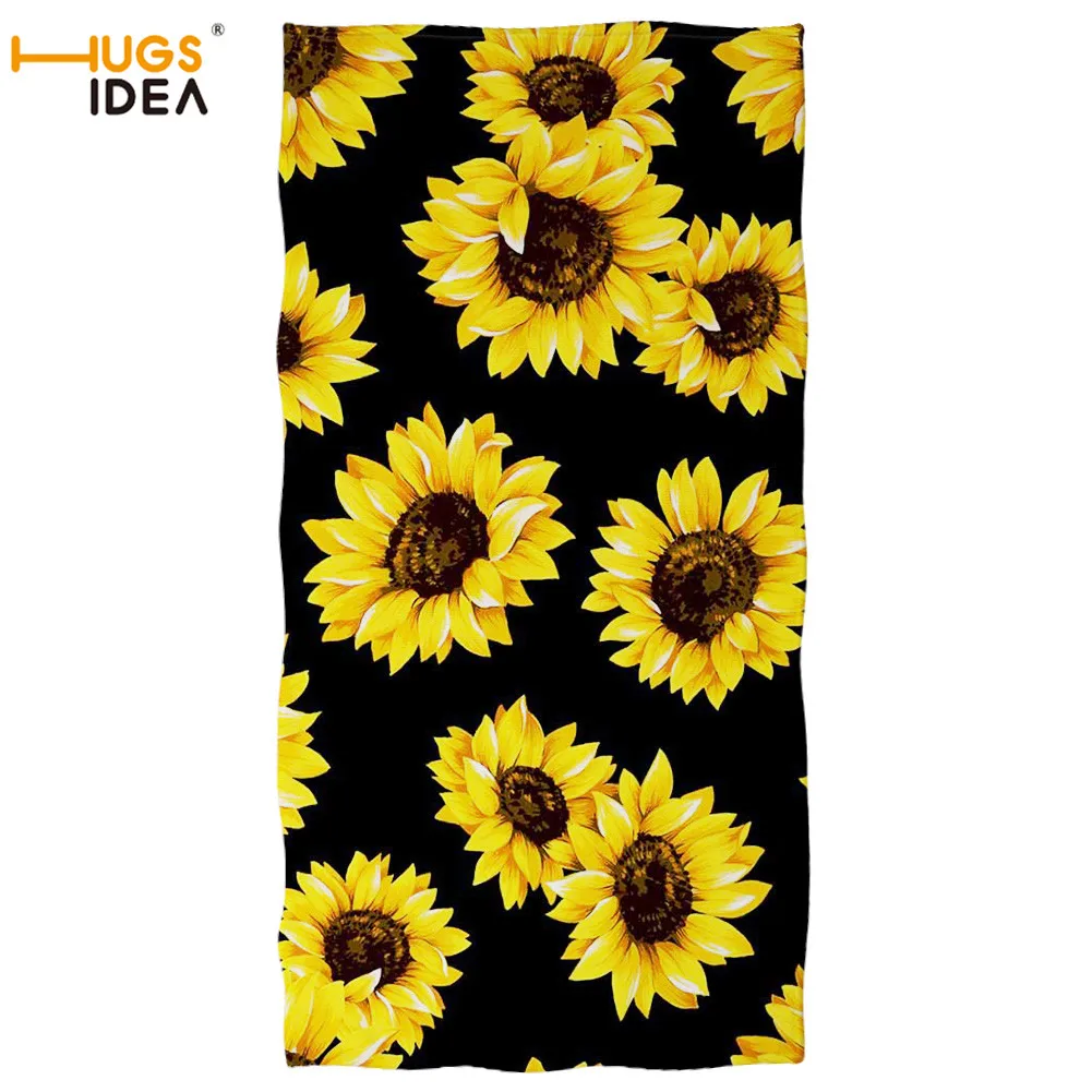 HUGSIDEA полотенце для сухой руки/лица с принтом подсолнуха одеяло