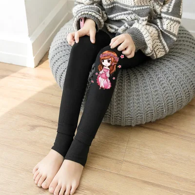 2019 г. осенне зимние леггинсы для девочек Одежда детей хлопковые бархатные штаны с