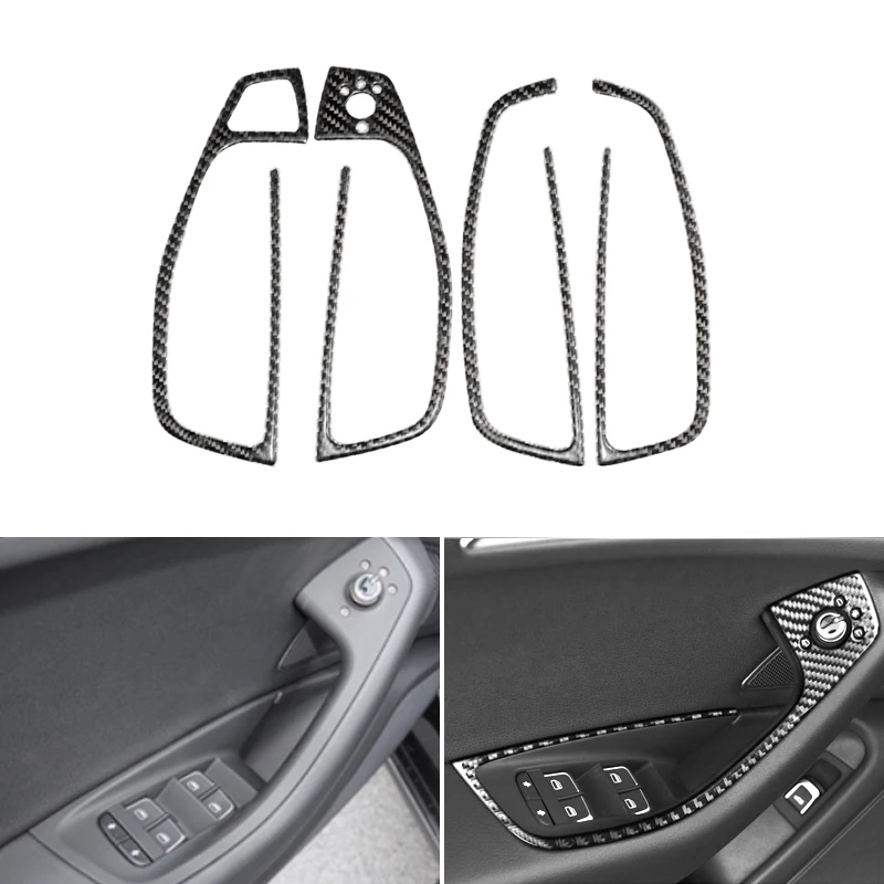 Автомобильная дверная ручка из углеродного волокна чаша панель переключения