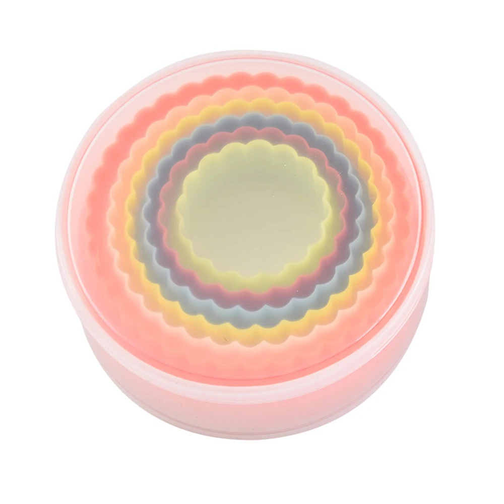 6 шт./компл. Пластиковые Двухсторонние простые крутые круглые ножи для печенья