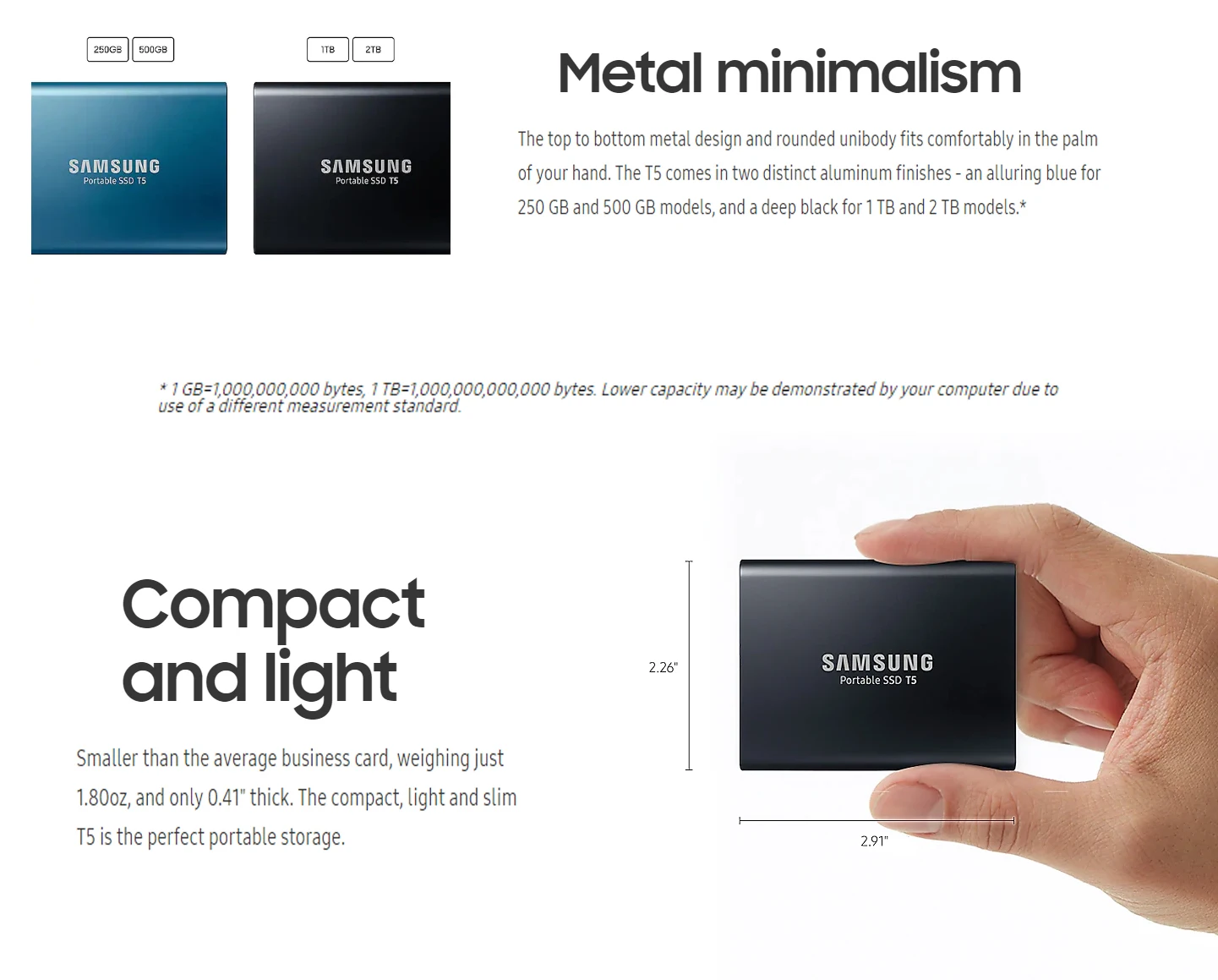 Samsung t5 Портативный ssd Внешние накопители 250 ГБ 500 1 ТБ USB 3,1 Gen2 внешний жесткий диск ssd Портативный