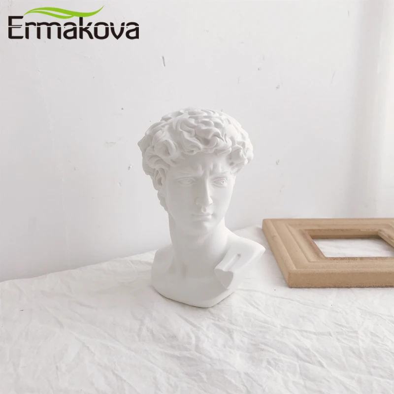 ERMAKOVA 15 см Дэвид статуя головные портреты мини гипса Микеланджело украшение дома