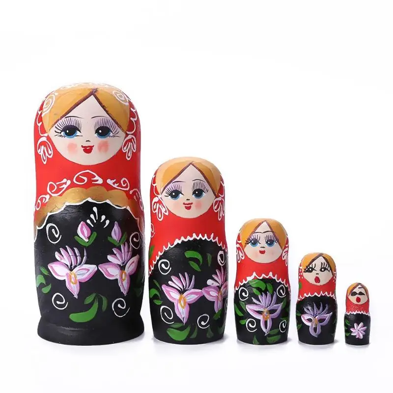 5 шт. русская матрешка куклы игрушки деревянные матрешки ремесла для детей