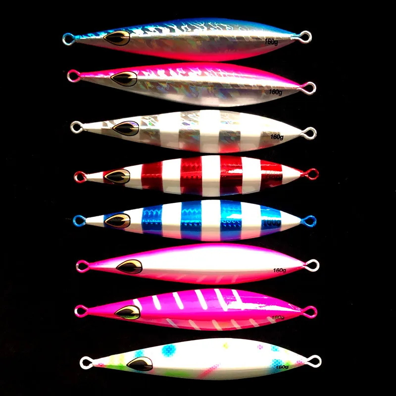

1pc Jigging Lures 160g Metal Lead Fishing Lure Japan Popular Glow Slow Jig Saltwater for Sea Fishing 2021 New