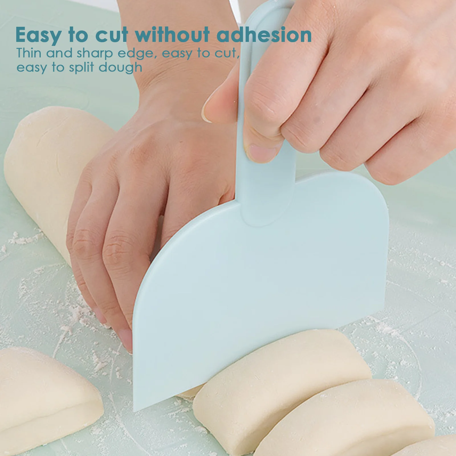 

VOGVIGO Dough Scraper Bowl Scraper Food-safe Plastic Bench Scraper Dough Cutter Chopping Board Set Kitchen Baking Tools