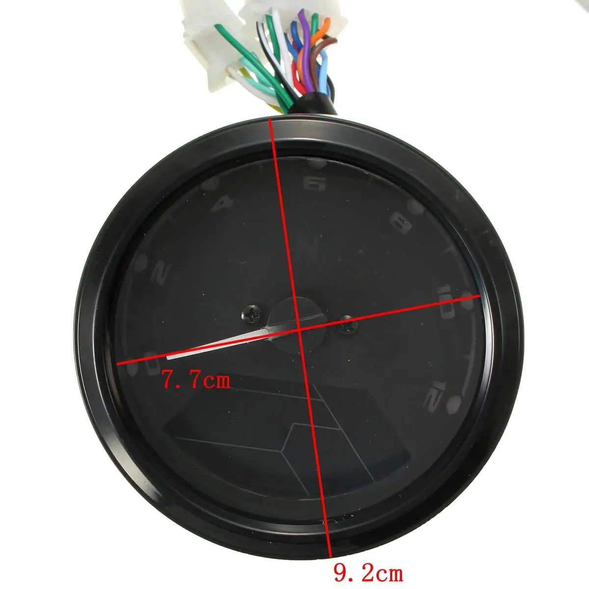 

Motorcycle LCD Digital Odometer Speedometer With Indicator light night vision dial for 2,4 Cylinders and six gear Motorcycle