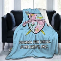 gamma phi delta sorority soft plush blanket gift blanket flannel microfiber fleece bedspread sherpa blanket couch