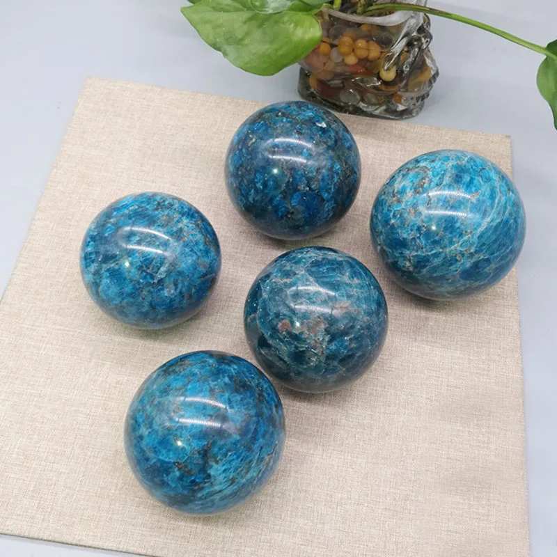 

High Quality Apatite Ball Healing Crystal Stone Sphere Reiki Energy Ore For Home Decor