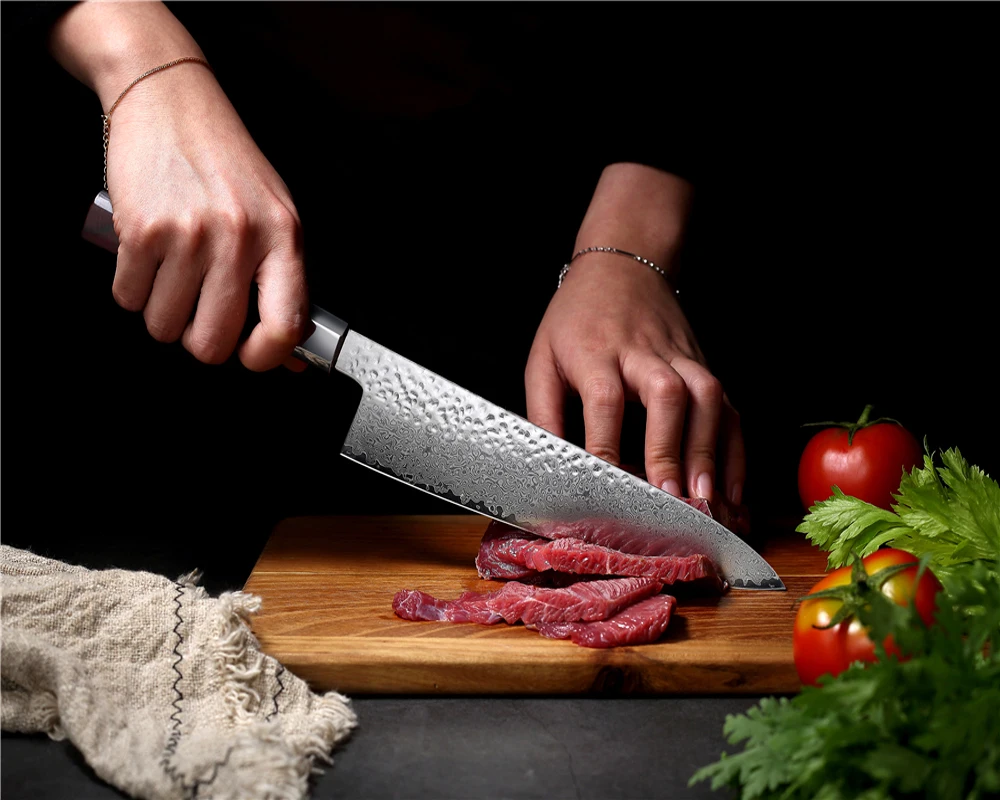 

MASALONG High Quality Laser Damascus Chef Knife Very Sharp Multi-functional Household Good helper Vegetable Cleaver Kitchen 1