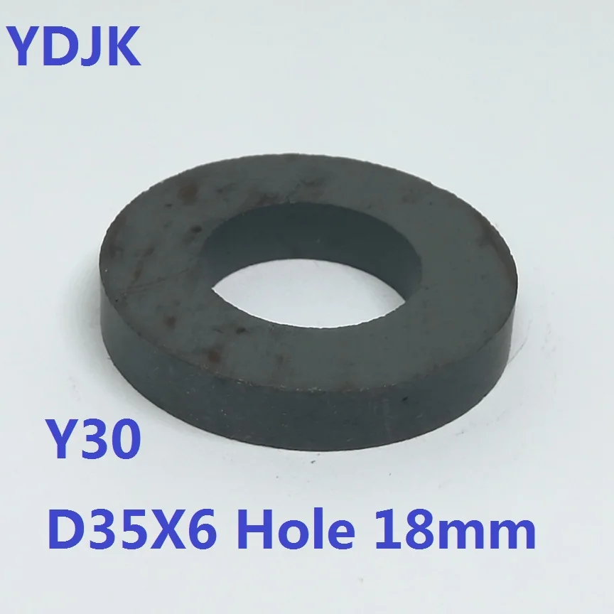 5 шт./лот Кольцо Ферритовый магнит 35*6 отверстие 18 черный круглый динамик Y30 35x6 с