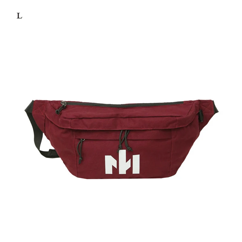 L Red Waist pack Женские карманные повседневные сумки на ремне, банановая сумка, сундук, материал холст, хип-хоп, сумка - Цвет: L Red Waist pack