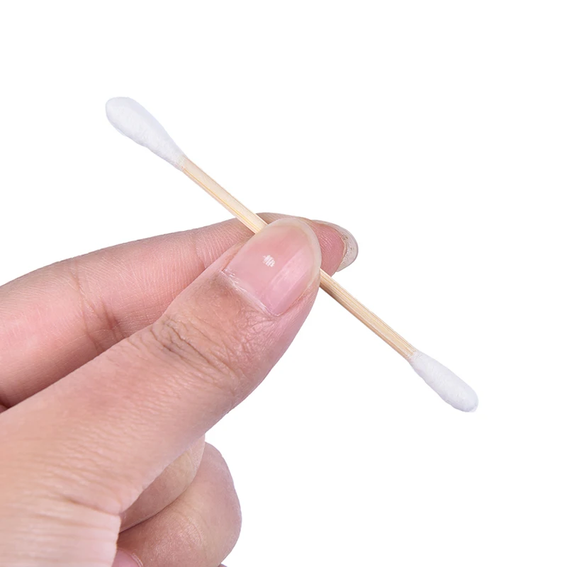 100 ⑤ упак. двухголовые ватные тампоны для женщин кнопки макияжа наконечник ушей