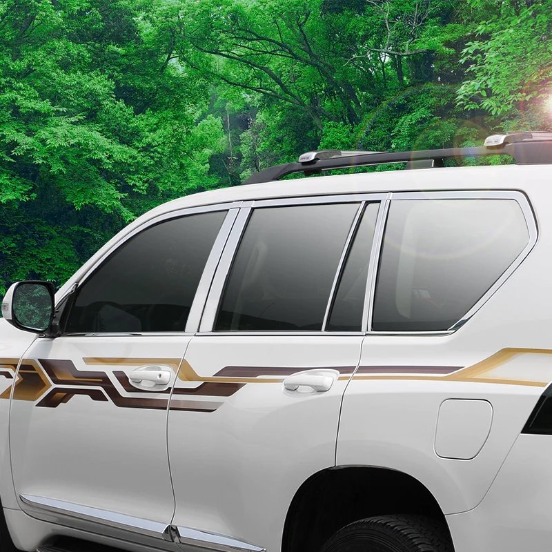 Для 2010-2021 Toyota Land Cruiser Prado 150 Fj150 Lc150 2020 2019 2018 украшение окна корпус блестки