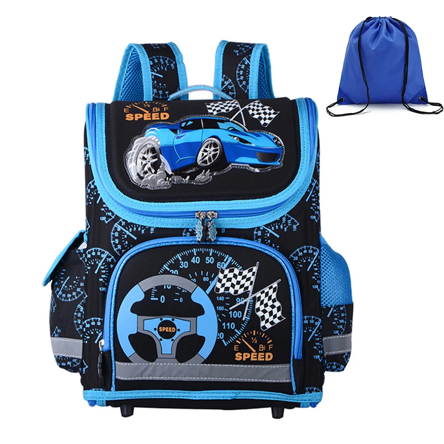 Детский ортопедический школьный ранец для мальчиков складной рюкзак из ЭВА